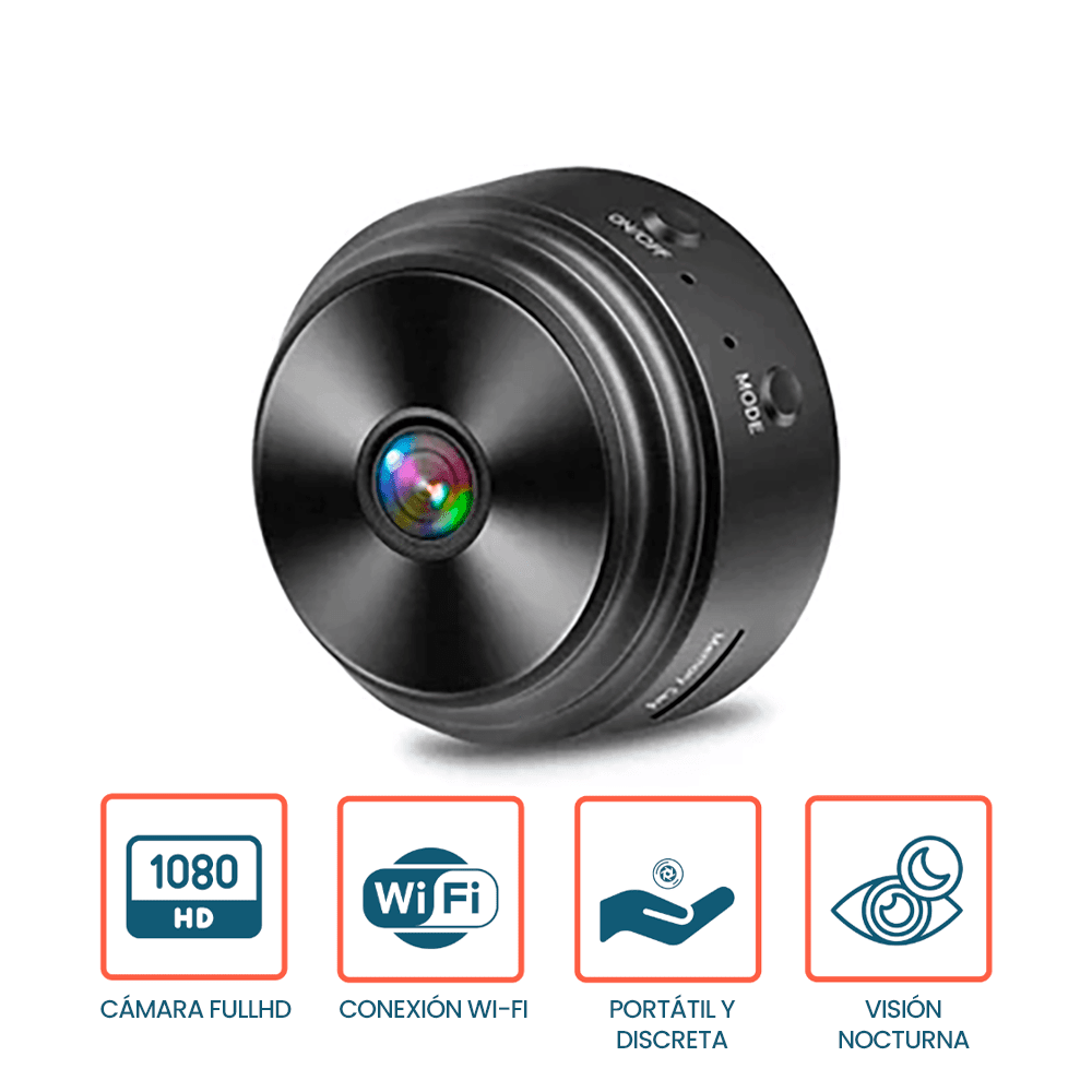 Mini Cámara Magnética HomeSafety® Wifi Original FullHD - Colibri Plaza