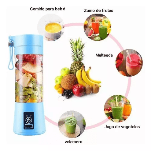 Licuadora Portátil 380ml Recargable USB CH-03 - Colibri Plaza
